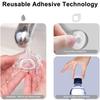 6pcs Baby Transparent Soft Silicone Wall Protector Door Handle Bumper Non-slip Self-adhesive Round Doors Stop Muffler