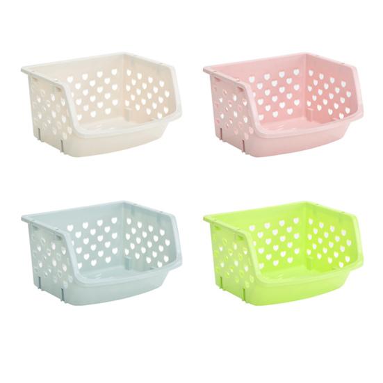 Durable Stackable Storage Basket Hollow Fruit Vegetable Organizer Kitchen Tool