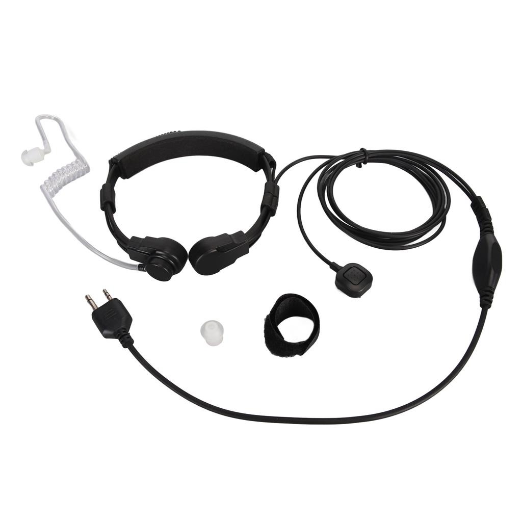 Throat Mic Earpiece Acoustic Tube Headset with Finger PTT for Alan Midland LXT600VP3 LXT500VP3