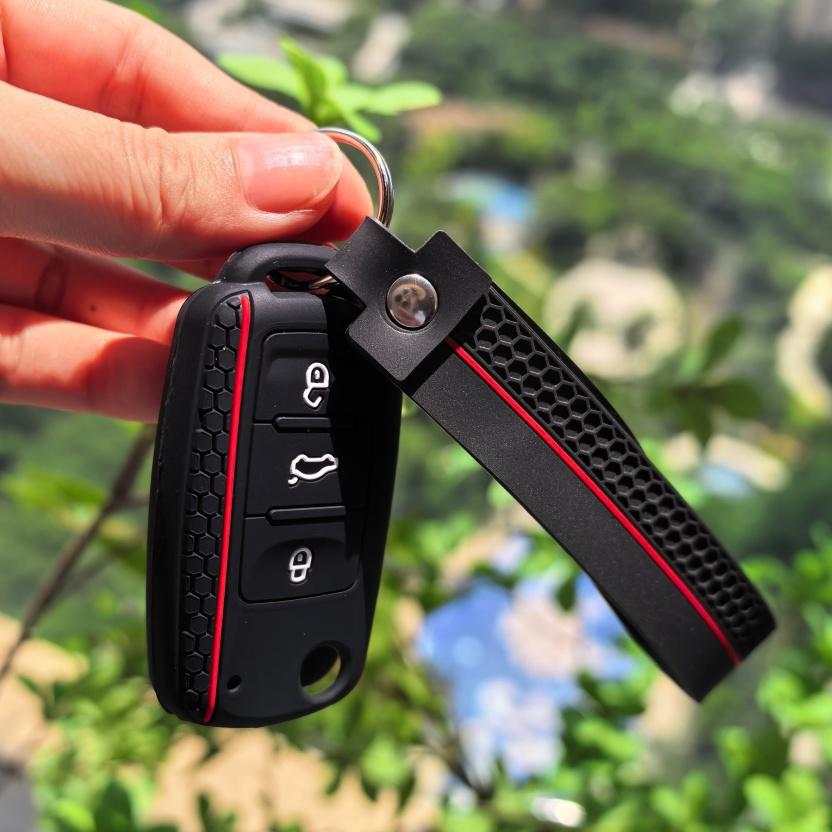 Silicone Keychain key cover For Volkswagen Polo Tiguan Passat B5 B6 B7 Golf 4 5 6 MK6 Jetta Lavida Skoda Octavia Seat Leon Altea