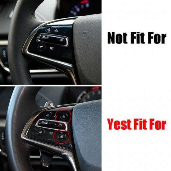 Carbon Fiber Steering Wheel Button Panel Trim For Auto Cadillac ATS-V ATS 13-19