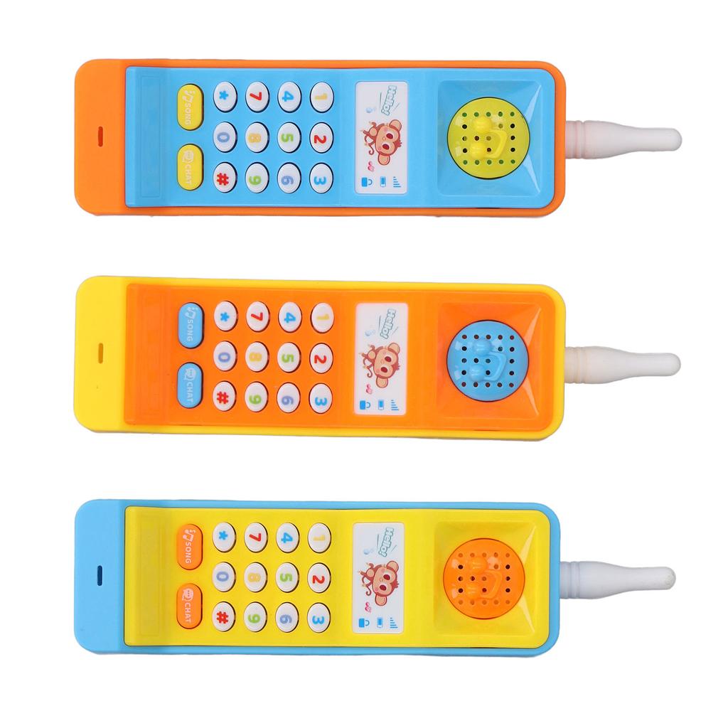 Baby Cell Phone Toy Educational Musical Toy Simulation Retro Light Up Learning Play Cell Phone for B