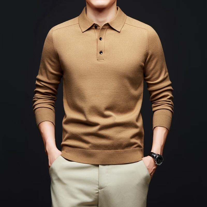Men's Casual Polo Neck Knit Sweater