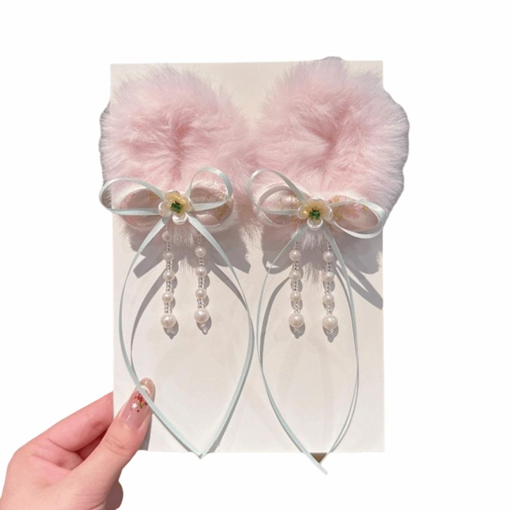 Traditional New Year Hair Ties Plush Children's Hair Ropes Celebration