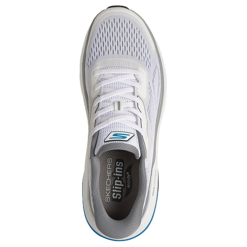 Skechers Mc Arch Fit 2.0 Azusah Bequeme Stützende Laufschuhe Herren Sneaker Weiß Grau 220553-WGY