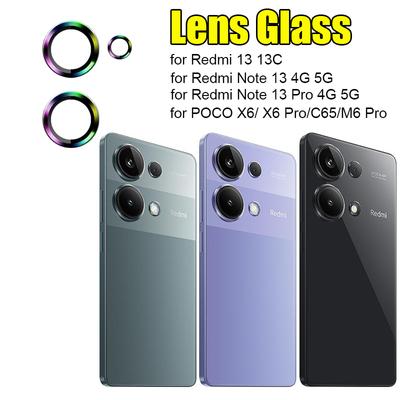 Ring gehärtetes Glasobjektiv Telefonkameraschutz für POCO X6 5G X6 Pro C65 M6 Pro 4G Redmi 13C 13 Redmi Note 13/ Note 13 Pro 5G 4G Note 13 Pro+ HD-Film