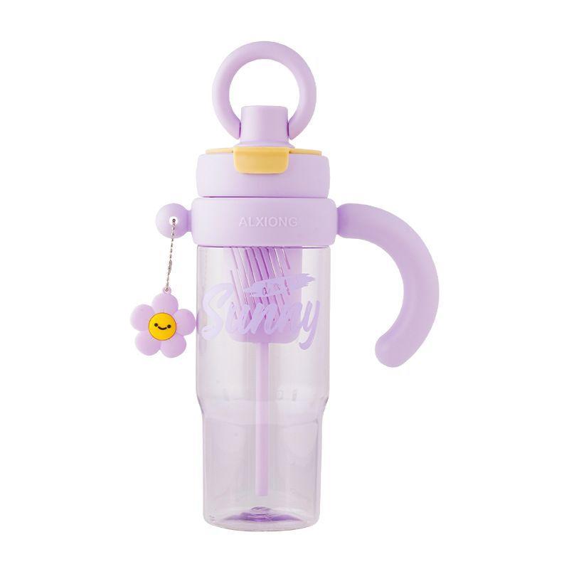 High value lifting ring Bingba cup food grade high temperature resistant tea separation plastic cup large capacity portable straw water cup