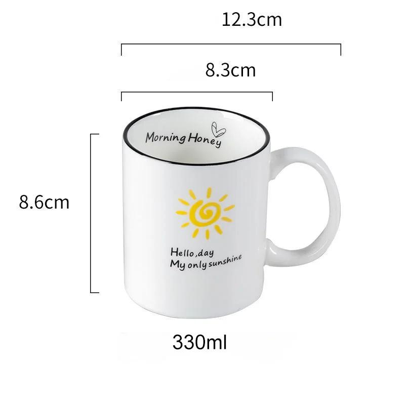 Cute Graffiti Coffee Mug Mate Cup Cute and Different Cups Ceramic Mugs Free Shipping Thermo Coffee Cup To Carry Christmas Gift