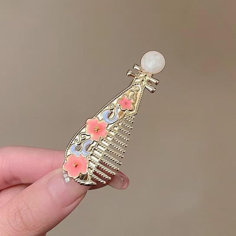 Rose Pipa Hairpin Chinese Style Niche Side Clip Bangs Clip Creative Broken Hair Clip Hairpin Headgear