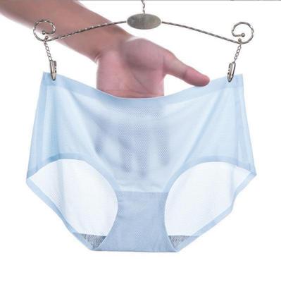 Slip da donna a triangolo trasparente Mutande Lingerie Slip in rete di seta di ghiaccio traspirante Mutandine Comodi slip traspiranti ultrasottili in tinta unita