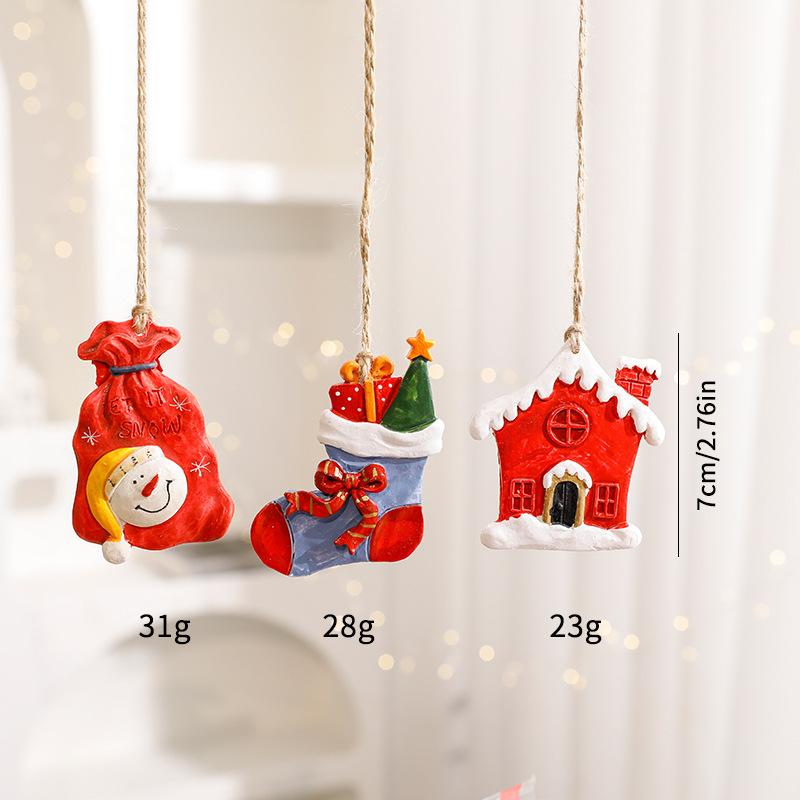2025 New Christmas Deer Ornament Cute Cartoon Reindeer Hanging Pendant for Xmas Tree Decor Home Festival Party Decoration