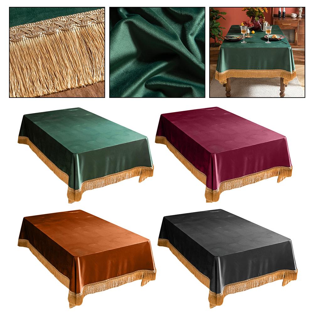 European Tassel Tablecloth Retro Tablecloth Velvet Table Cover