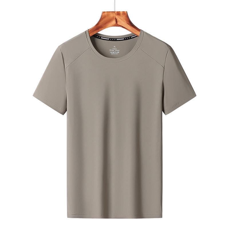 Men's Quick-Dry Ice Silk Short Sleeve Tee - Lightweight, Loose Fit, Plus Size Casual Sportswear