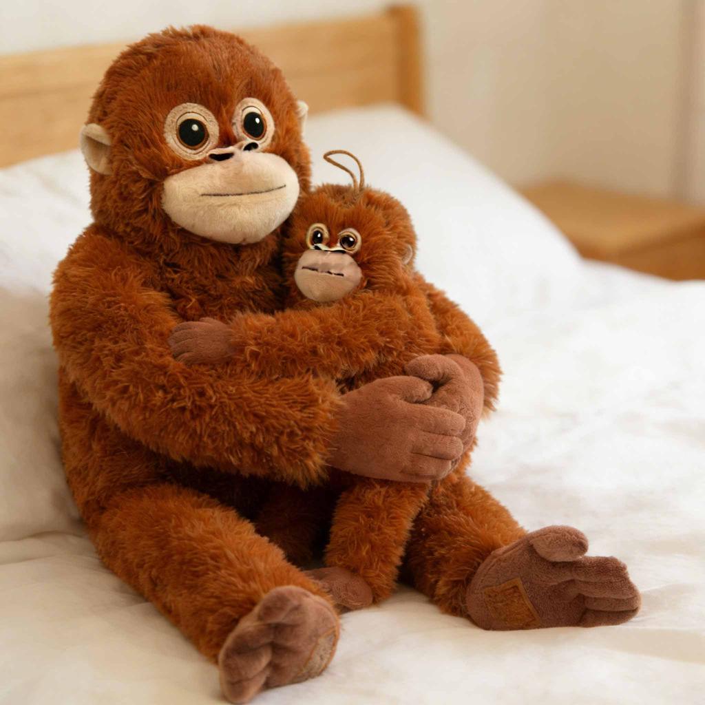 40/66cm Lifelike Monkey Orangutan Plush Dolls Hands and feet can pasted Stuffed Animal Toy Room Decor Hug sleep