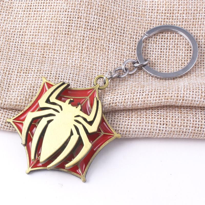 Movie Rotatable Spider Blade Keychain Creative Spider Keyring Cosplay Props Handsome for Men Women Backpack Jewelry