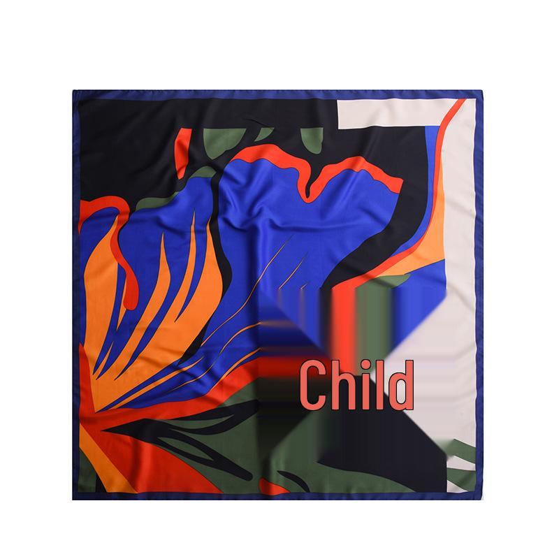 

2025 Ретро Граффити Красовая Шелковая Шаль – Женский Модный Аксессуар 90x90 cm