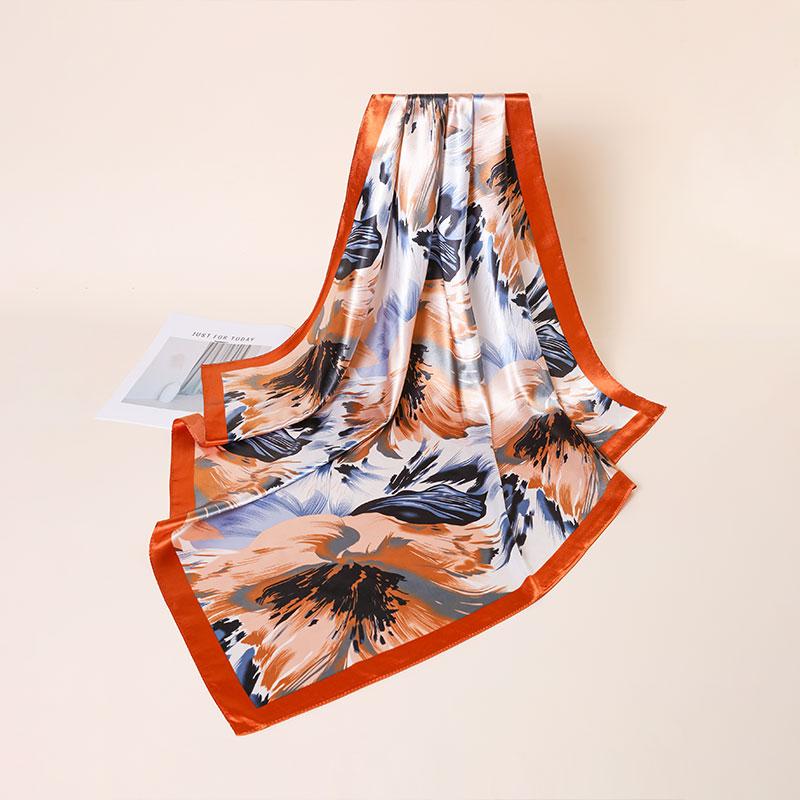 Spring Cross-border New Color Ding 90 Square Printed Headscarf European and American Trend Fashion Headscarf