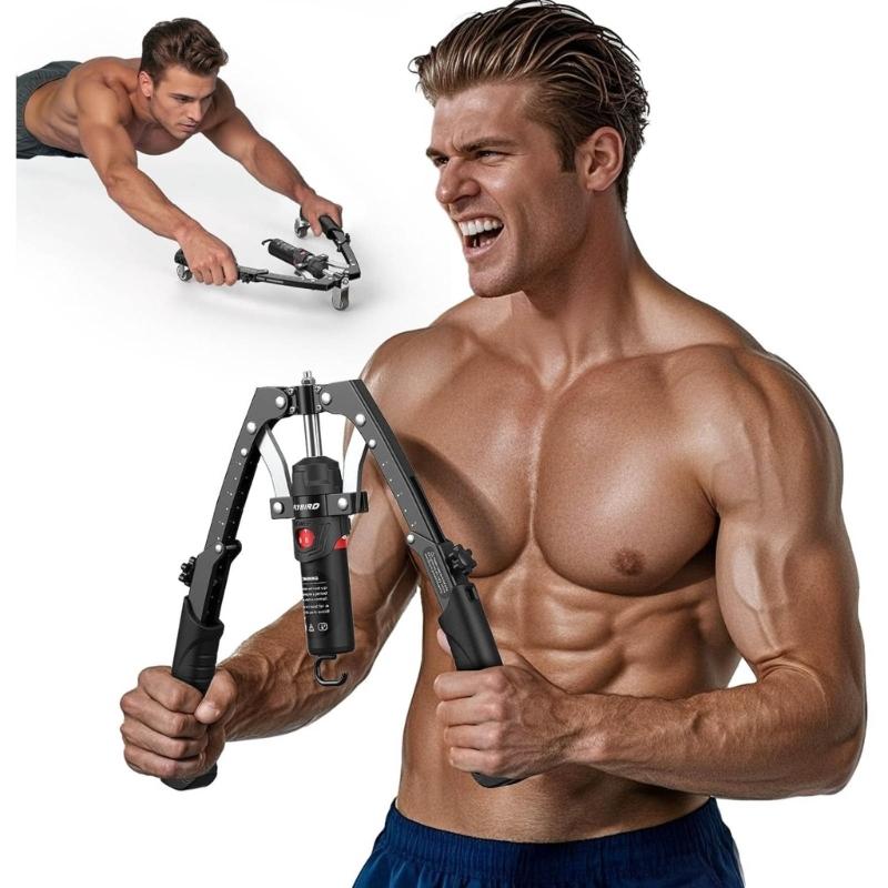 Verstellbare Hydraulische Kraft-Brustpresse Maschine Armtrainer Ganzkörper-Muskeltraining Armmaschine mit Zähler Ausdauernd