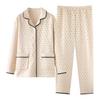 Pajamas Ladies Autumn And Winter Cotton Long Sleeve Sandwich Air Cotton Thickened Ladies Loungewear Set