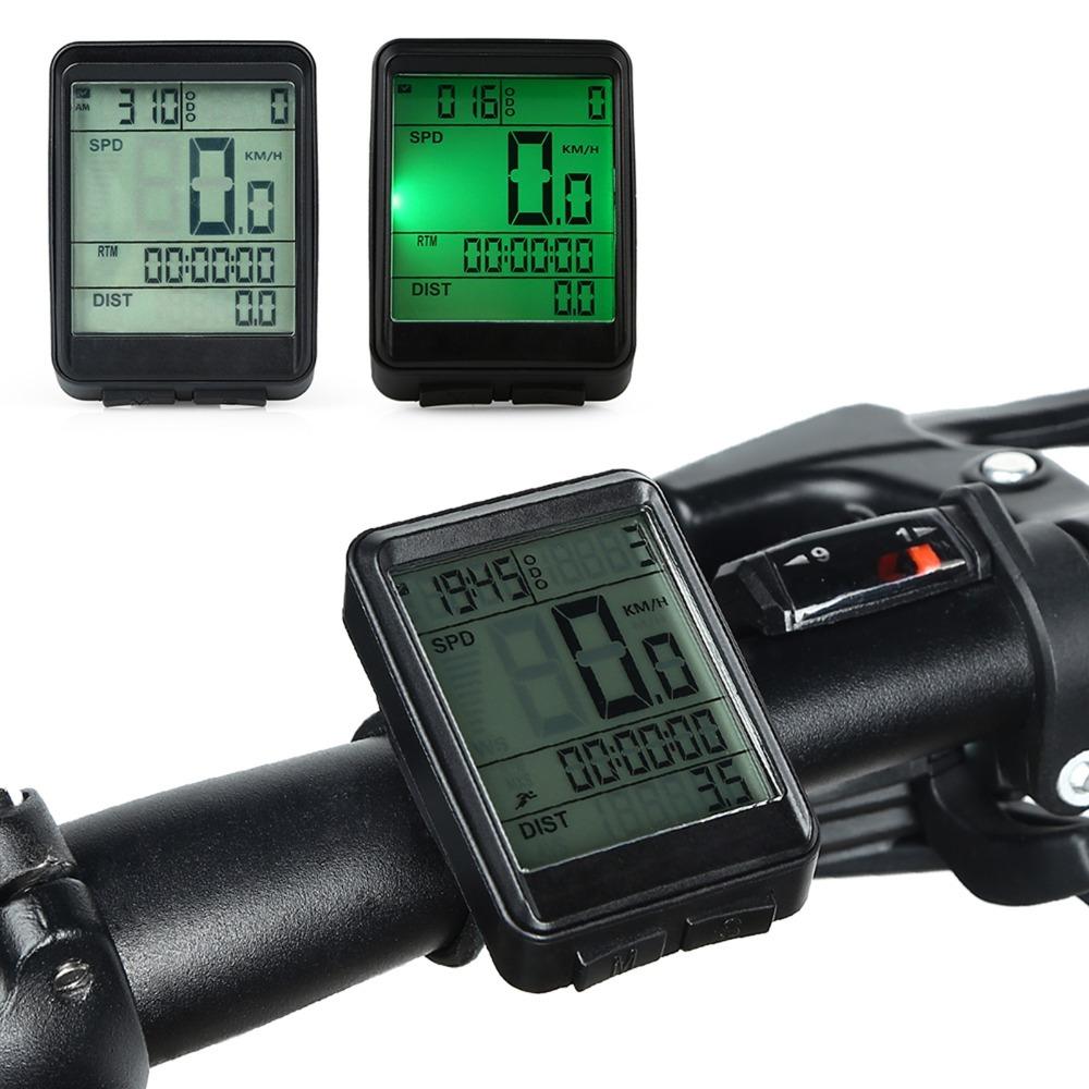 Wireless Cycling Speedometer LCD Display Cycle Odometer Durable Bike Speedometer Outdoor Riding