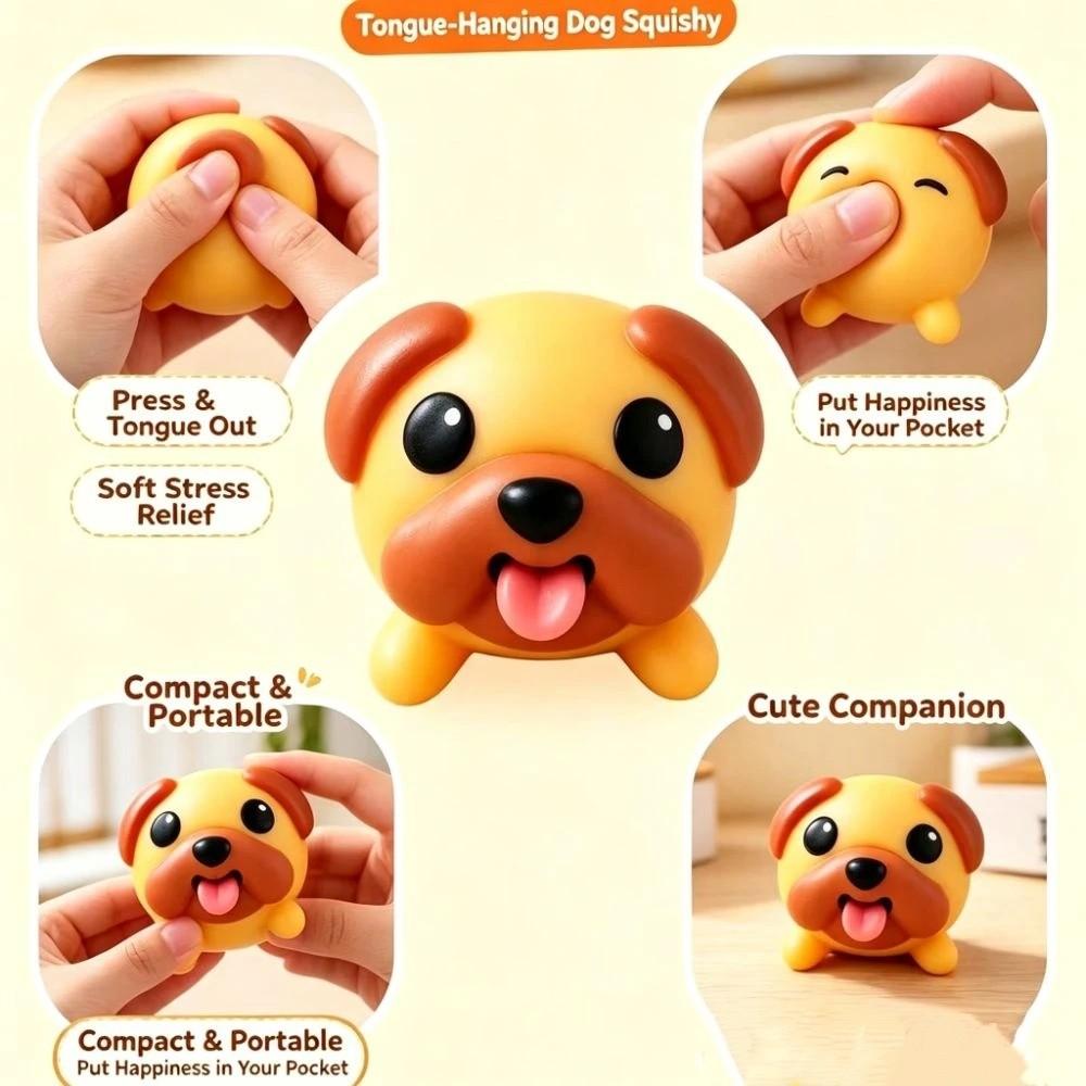Vinyl Material Puppy Vinyl Ornament Out Its Tongue Pendant Decoration  Gift For Dog Lovers