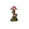Resin Solar Mushroom Lamp Cute Animal Statue Light Desktop Decoration Rabbit Lawn Lamp  Flowerpot