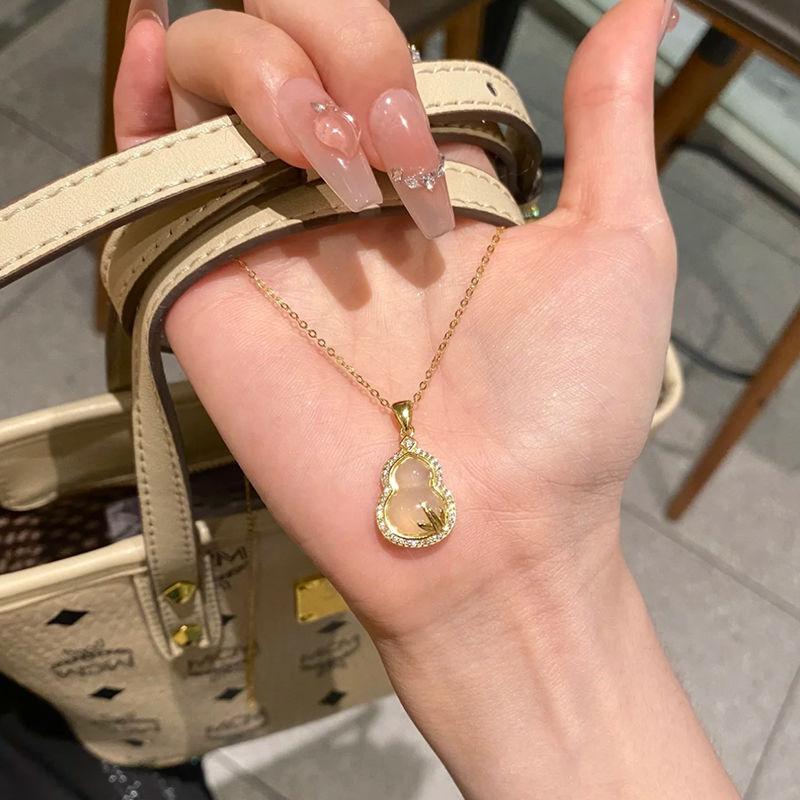 New Chinese gourd necklace women's light luxury ins niche light luxury high-end temperament fashion versatile collarbone chain gift