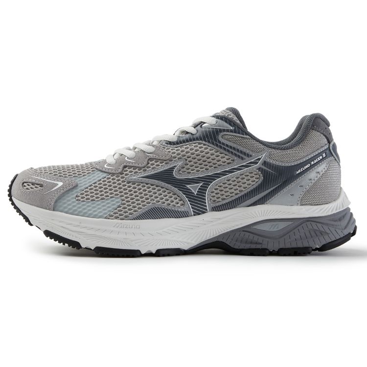 Mizuno Racer S Retro Trend Low-Top Casual Training Long-Distance Short-Distance Urban Commuting Running Shoes Unisex Sneaker Silver Gray D1GH223509