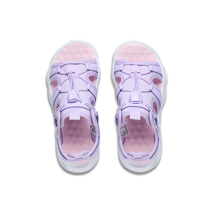 Li Ning Youth  Childrens Sports Trend Shock Absorption Rebound Lightweight Non-Slip Sandals Kids Sandals Lilac YKUT030-4