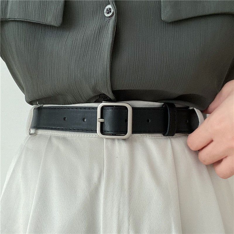 Contemporary Black Pu Decorative Belt With Stylish Details For Both Men Women And