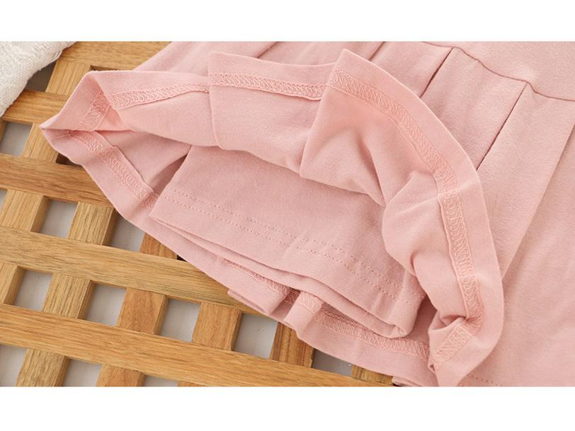 2025 Girls' Summer Pleated Half-Skirt with Built-in Shorts