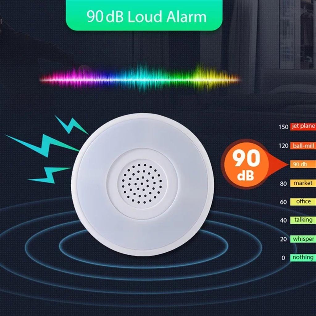 WiFi Smart Alarm Siren 90dB Loud Speaker with RGB LED Night Light for Tuya Home Security System