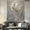 Peacock Wall Tapestry Aesthetic Wall Hanging Printed Fabric Blanket Decorative Tapestries for Bedroom Living Room Home Decor
