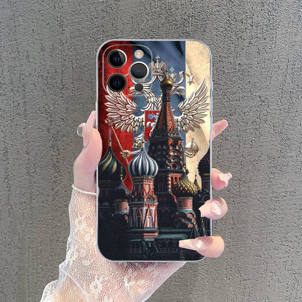 Flag Of Russia Phone Case For IPhone 17 16 15 14 13 12 11 Pro Max Plus Soft Cover Personalized DIY