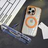 Applicable To iphone17ProMax High-transparency Rotating Bracket Magnetic Mobile Phone Case Apple 15 Airbag Anti-drop Protective Cover