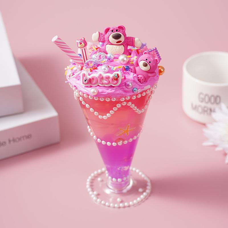 Kids' DIY Ice Cream Toy Set with Colored Clay & Crystal Mud