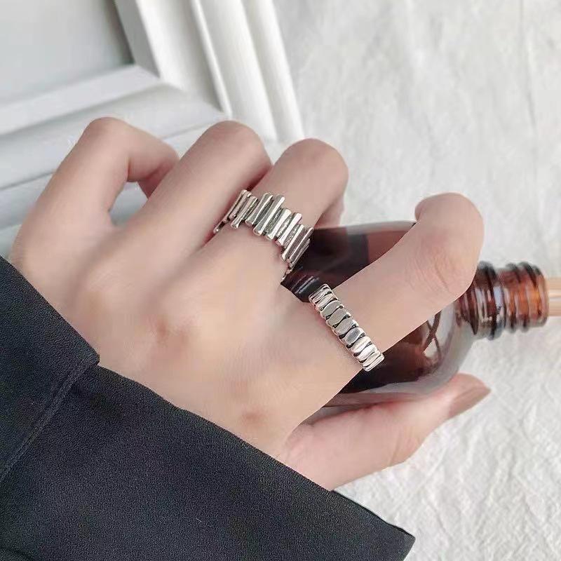 S925 Silver Retro Men's Punk Index Finger Ring - Open, Simple, Stylish Hong Kong Design