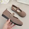 Women's Shoes Round Head Breathable Fly-woven Surface Single Shoes Non-slip Soft Sole Comfortable Casual Shallow Mouth Shoes