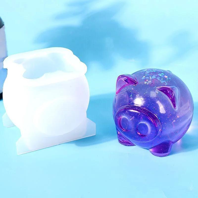 DIY Epoxidharzform Schwein Dekoration Silikonform Epoxidharzformen Heimdekoration Formen LS