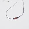Kiee Oshimu (Silver925) 404 Stone Black String Necklace