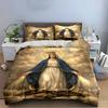 Holy Virgin Mary Pattern Bedding Set Bedding Set (1 Duvet Cover, 2 Pillowcases, Duvet Not Included)