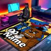 Custom Name Personalized Huggy Wuggy Print Carpet, Versatile Home Decor Rug, for Playroom, Apartment, Balcony, Entryway, Hallway Gift
