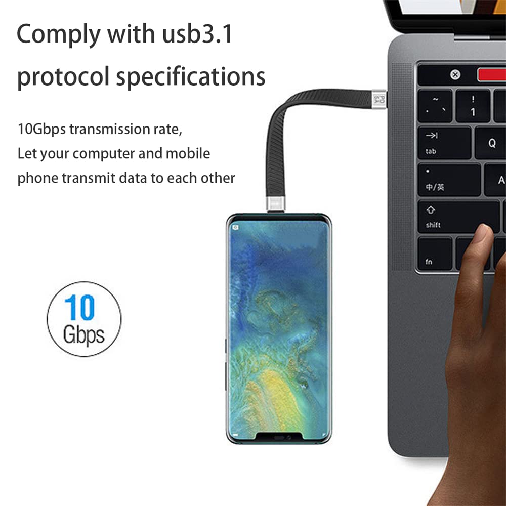 Cablu de date plat subțire FPC USB 10Gbps de la tată la tată NFHK pentru laptop telefon mobil 13cm Type-C USB-C 3.1 &