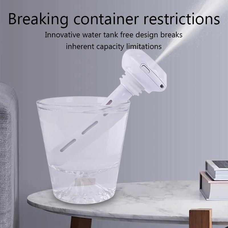 Ultrasonic Air Humidifier Mini Spray USB Travel Convenient  Mineral Water Bottle Humidifier Car Household with LED Lamp Oil Diff