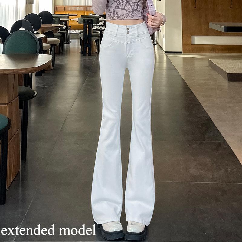 

GMXIA Женские модные повседневные брюки с однотонным принтом и высокой талией и капри XXL белый