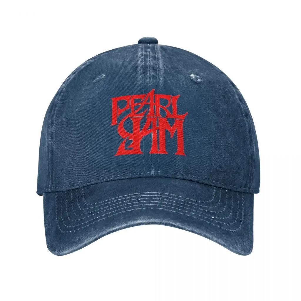 Pearls Jams Red Logo Baseball Cap For Men American Rock Band Streetwear Trucker Hat Retro Sun protection Baseball Caps
