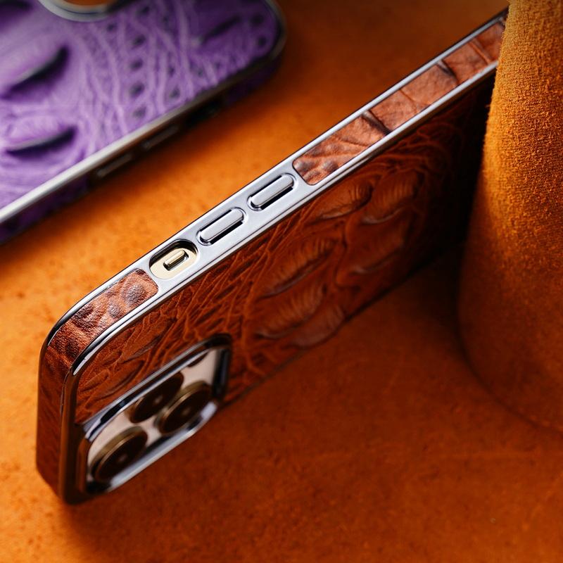 Luksusowa skórzana obudowa do iPhone'a 16 Plus 15 14 13 12 Pro Max odporna na wstrząsy jednokolorowa hybrydowa obudowa TPU z miękkiego pu