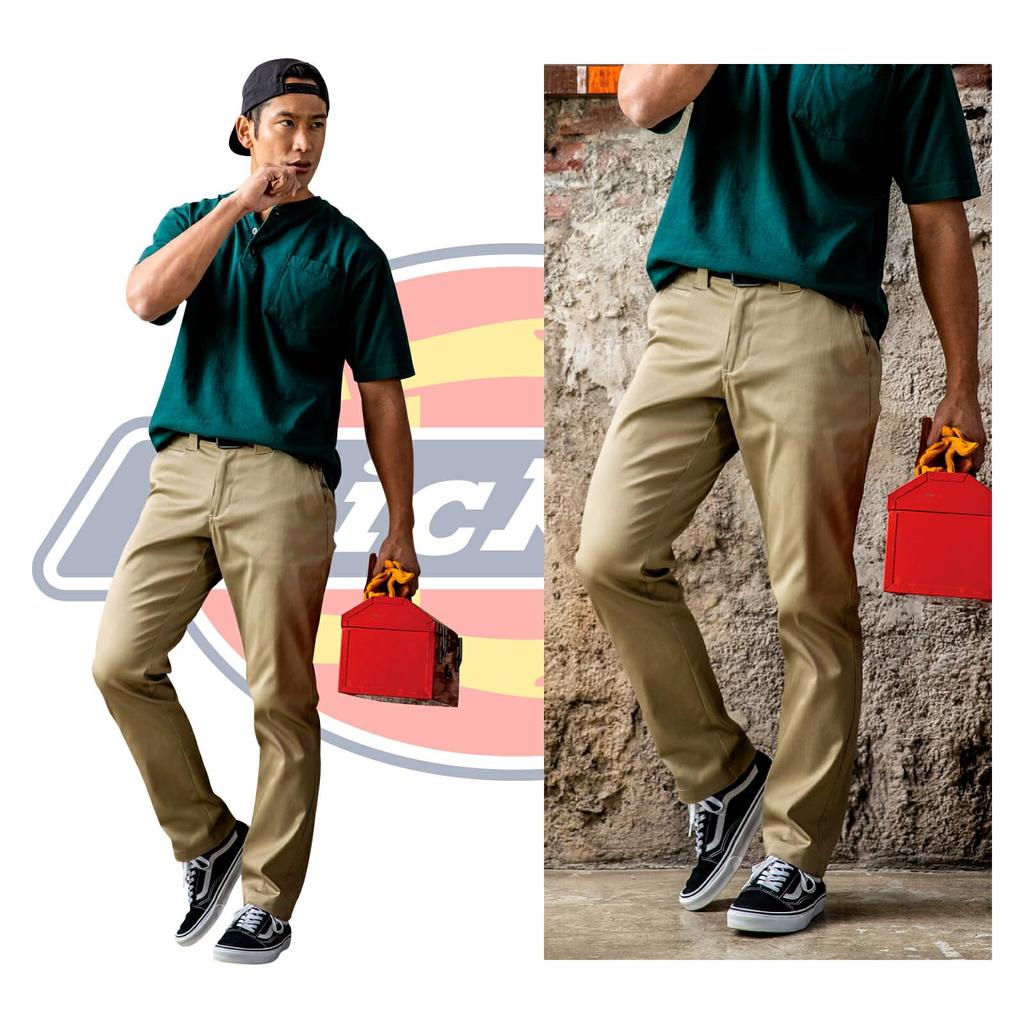 Dickies Straight Pants D-2874, Workwear, Year-Round Stretch, Dickies CO-COS Pro Uni Sticker Included, Size 31. Indigo, 6L