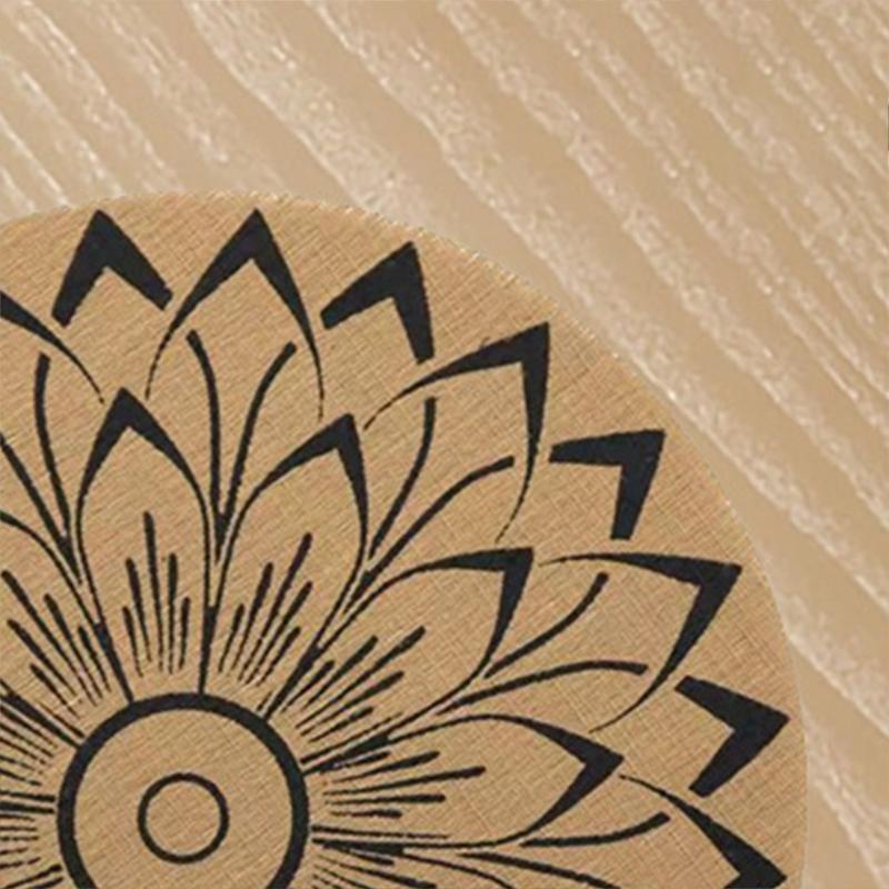 Non-Slip Round Placemats Decorative Dinner Table Mat Dual-Sided Waterproof Insulated Placemat Printed Western Food Mat