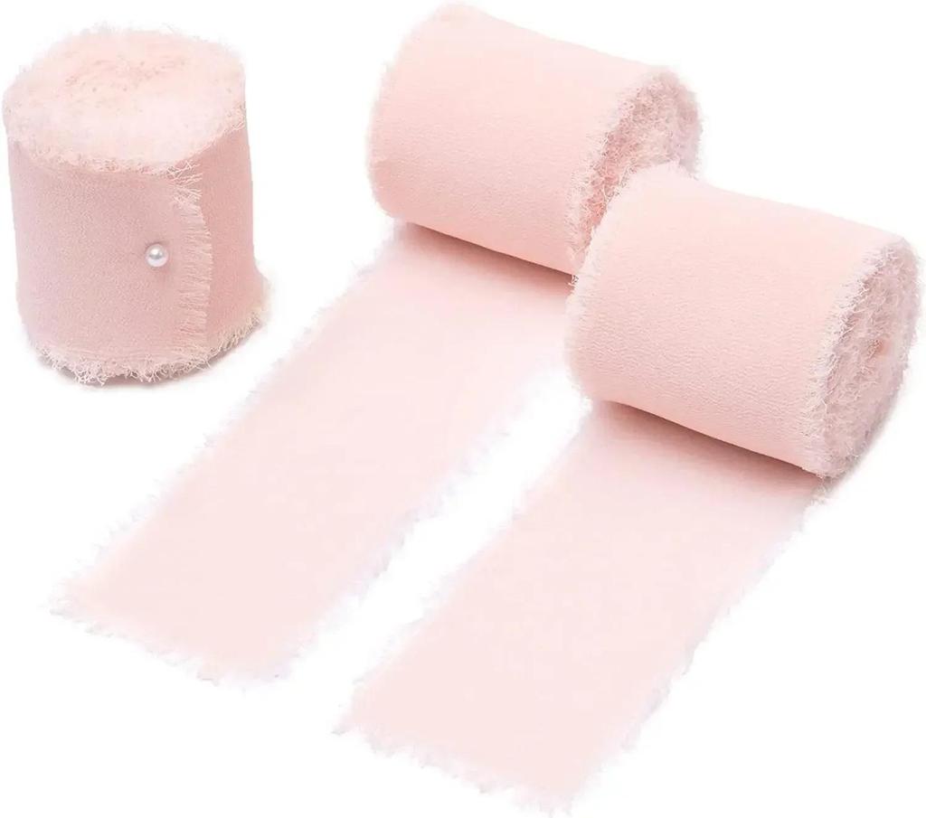 3 rolki 4 cm * 3 m ręcznie robiona wstążka w kolorze baby blue do pakowania prezentów wstążka z postrzępionymi krawędziami do dekoracji rzemieślniczych bukietów ślubnych